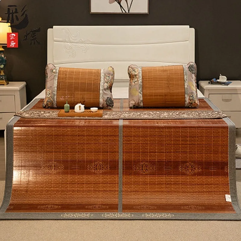 Icy-Summer 100% Natural Bamboo Mattress Folding 1.8m 1.5m Grass Mat Ice Silk Seat