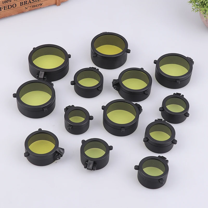 Scope Lens Cover Spring Up Quick Flip Openning Lens Dustproof Cover Telescope Cap For 36-64MM Caliber Hunting scopes