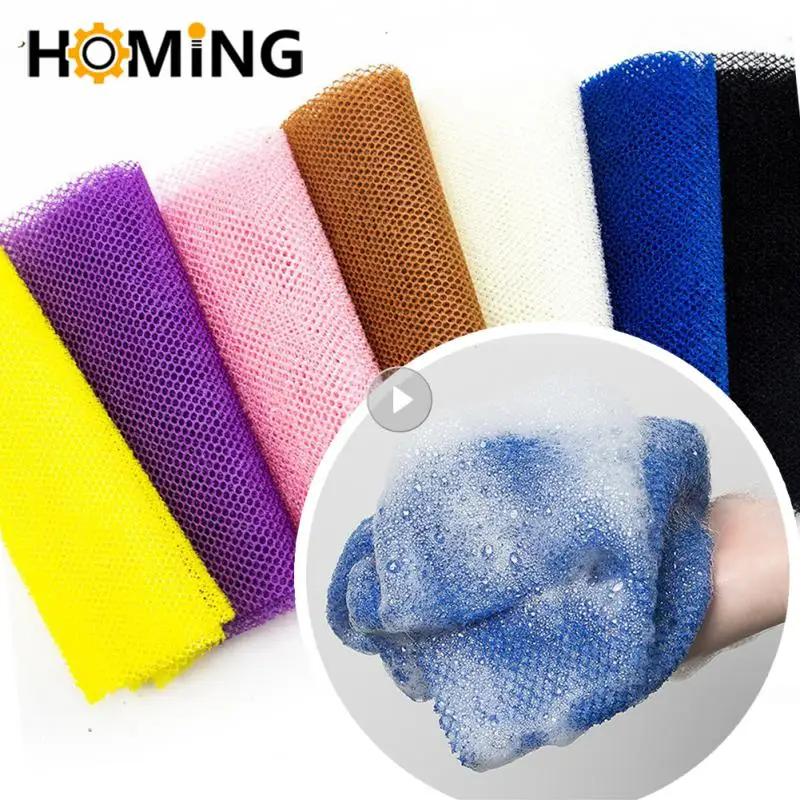 Sponge Body Scrub Brush Rubbing Washcloth Bath Brush African Net Sponge Exfoliating Body Net Scrubbing Wash Net Shower Scrubber