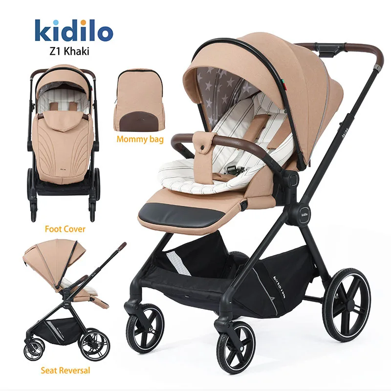 

Kidilo Sitting and reclining stroller Lightweight folding High landscape shock absorption Two-way newborn baby stroller