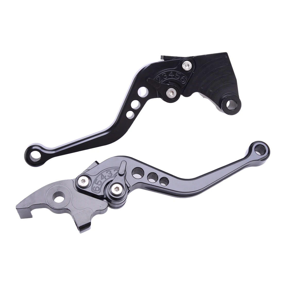 1 Pair Black Aluminium Brake Clutch Levers Adjust Short fit for Royal Enfield Scram 411 Bullet 350 Classic 350CC Himalayan 400