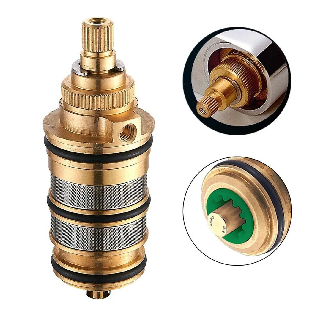 

1pc Thermostatic Shower Cartridge Brass Thermostatic Valve Spool Faucet Cartridge Bath Mixer Tap Shower Temperature Клапан Для