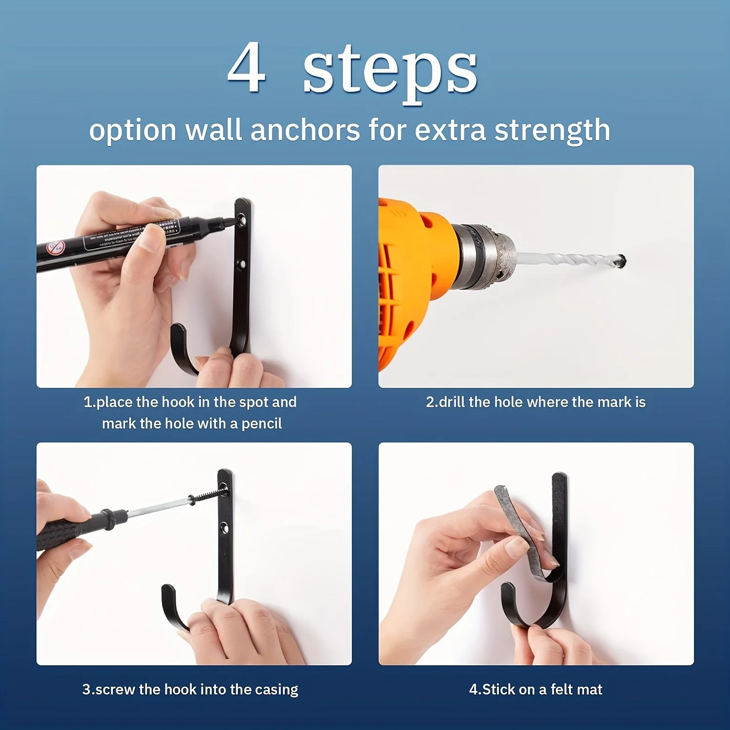 Portapistole per fucili, ganci per fucili, ganci per montaggio a parete, per qualsiasi fucili, fucile, tiro con l'arco, arco con imbottitura morbida e pesante