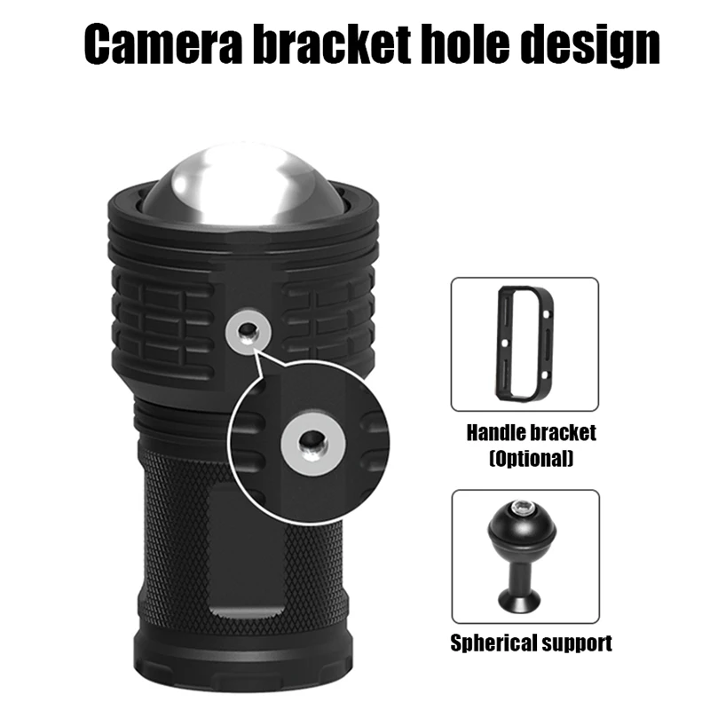 MK-17 الغوص مصباح يدوي 5000 لومينز مقاوم للماء 100 متر عمق التصوير الغوص مصباح شعلة المهنية تحت الماء ملء الضوء