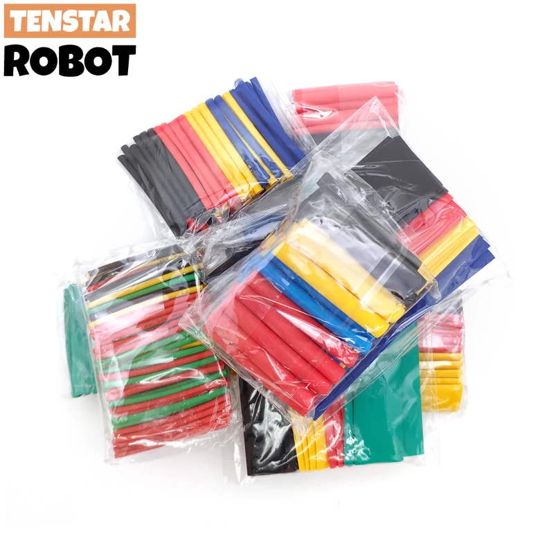 328pcs 530pcs Sleeving Wrap Wire Car Electrical Cable Kits Heat Shrink Tube Tubing Polyolefin 8 Sizes Mixed Color термоусадка