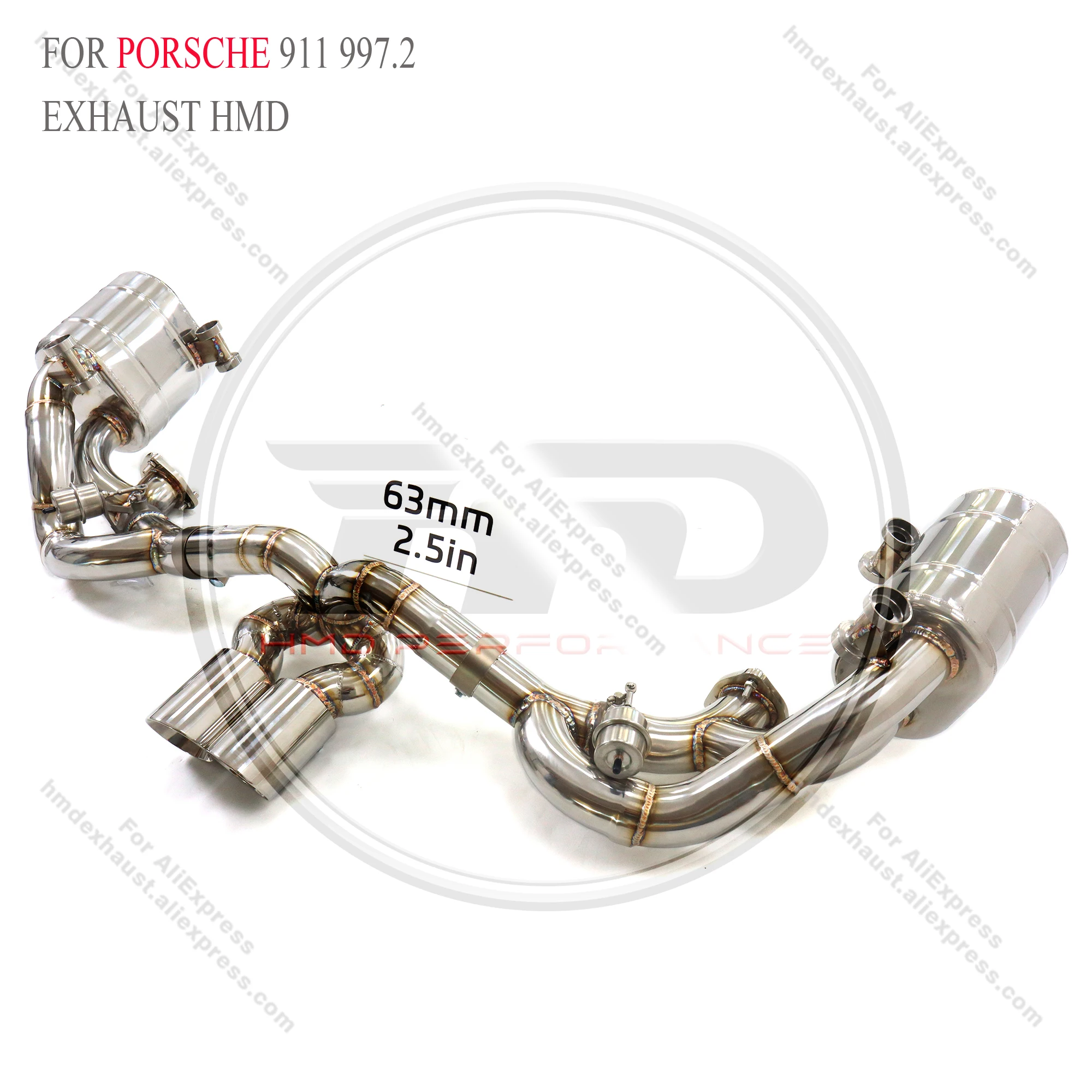 

Stainless stee catback for Porsche 911 997.2 upgrade GT3 with valve HMD Exhaust System Performance Quality certification
