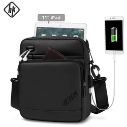 HcanKcan Business Men's Shoulder Bag Multifunctional Crossbody Pack Casual Waterproof Messenger Bag Travel outdoors Pack For Men