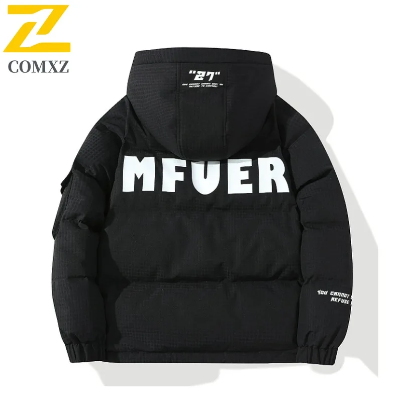 COMXZ Men Parker Coat Graphene Heat Storage Outdoor Solid Ski Windproof Hiking Puffer Jacket High Quality Snow Winter Jackets