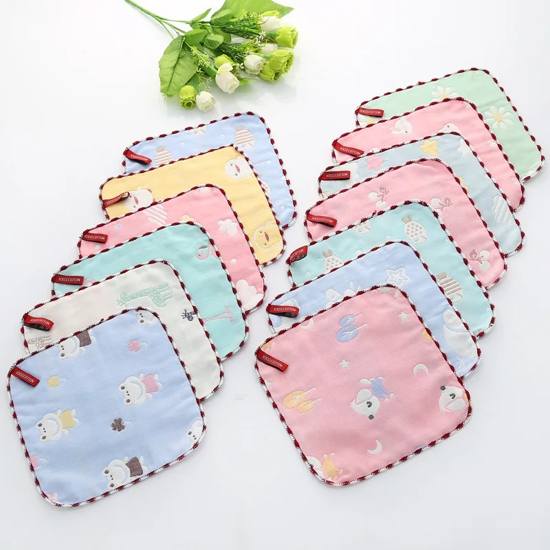 Baby Towel Bath Towels 100% Cotton Face Washcloth Muslin Squares Hand Wipe Gauze Newborn Bathing Feeding Kids Handkerchief