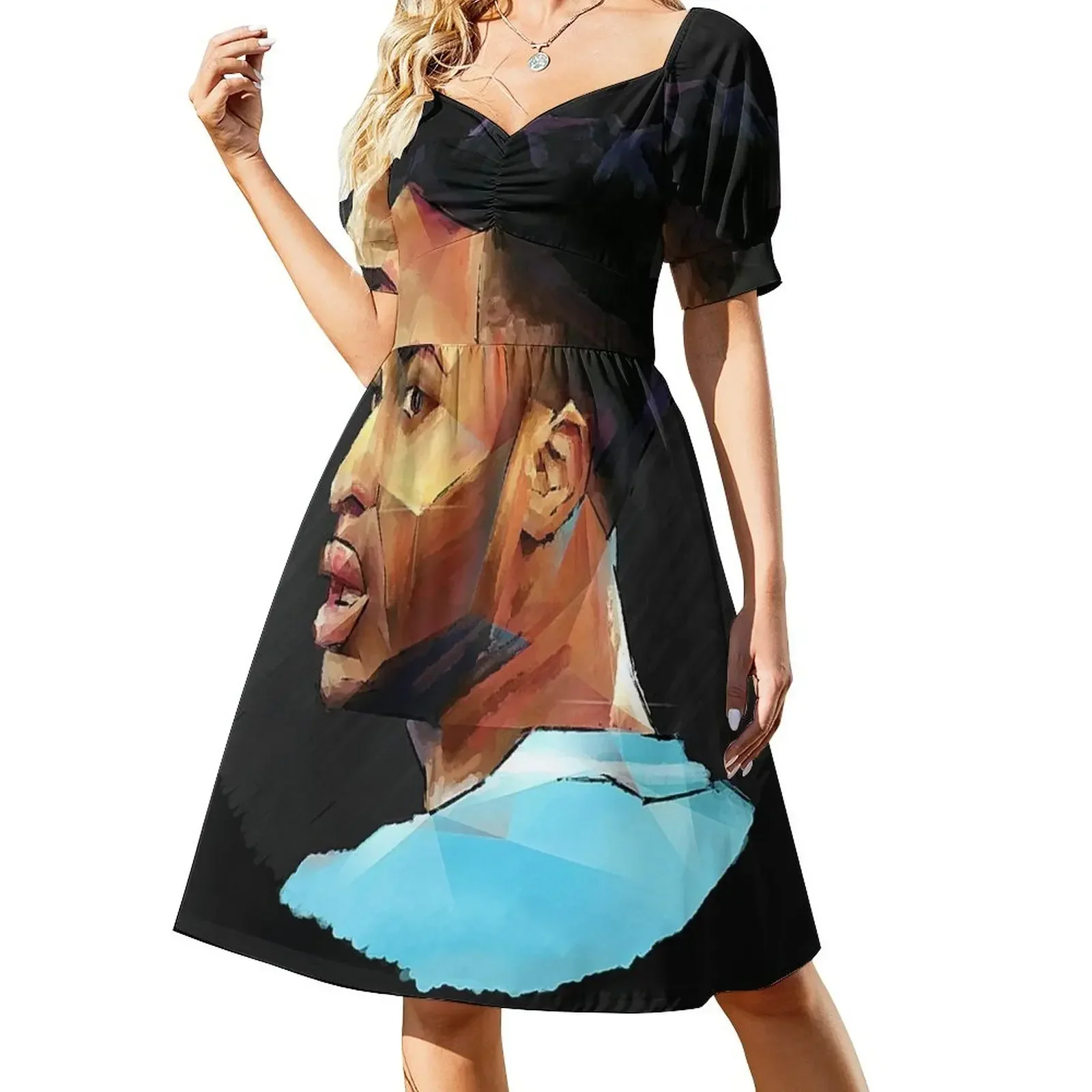 

Geometric Sterling Short-Sleeved Dress women party dresses dresses ladies 2025 summer Dress