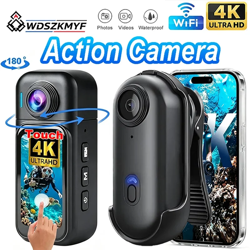 New New 4K/1080P HD Portable Mini WiFi Action Camera Wearable Body Camera Sports Video Recorder Charging Case For Motorcycle Diving - Aliexpress Deal
