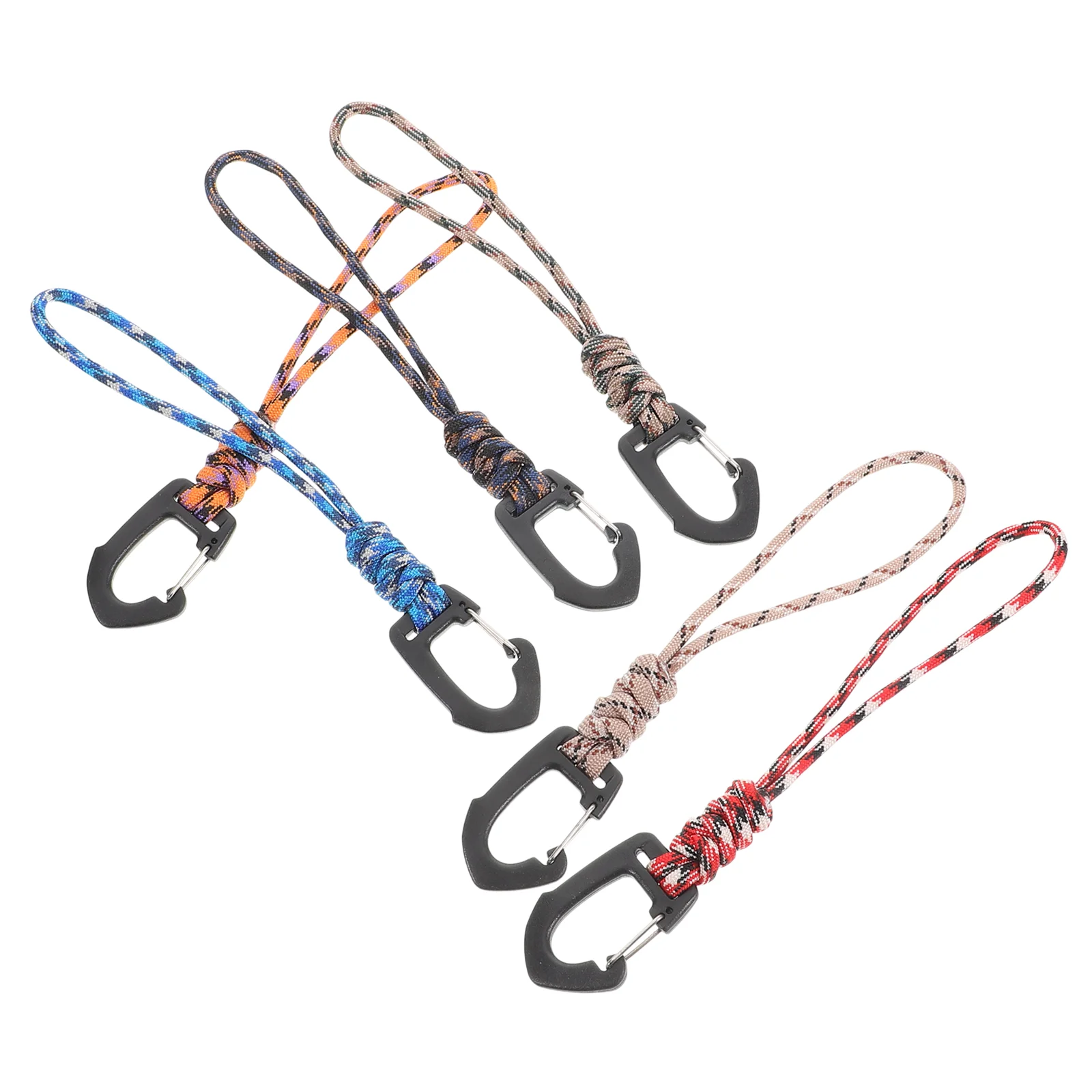 6 Pcs Key Lanyard Wrist Band Wristlet Keychain Hook up Keys Whistle Strap for Lanyards Id Card