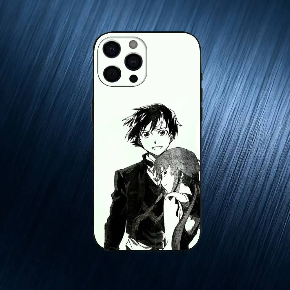 Etui na telefon Anime M-Mirai Nikki-i do iPhone'a 17,16,15,14,13,12,11 Plus,Pro Max, miękki silikonowy pokrowiec
