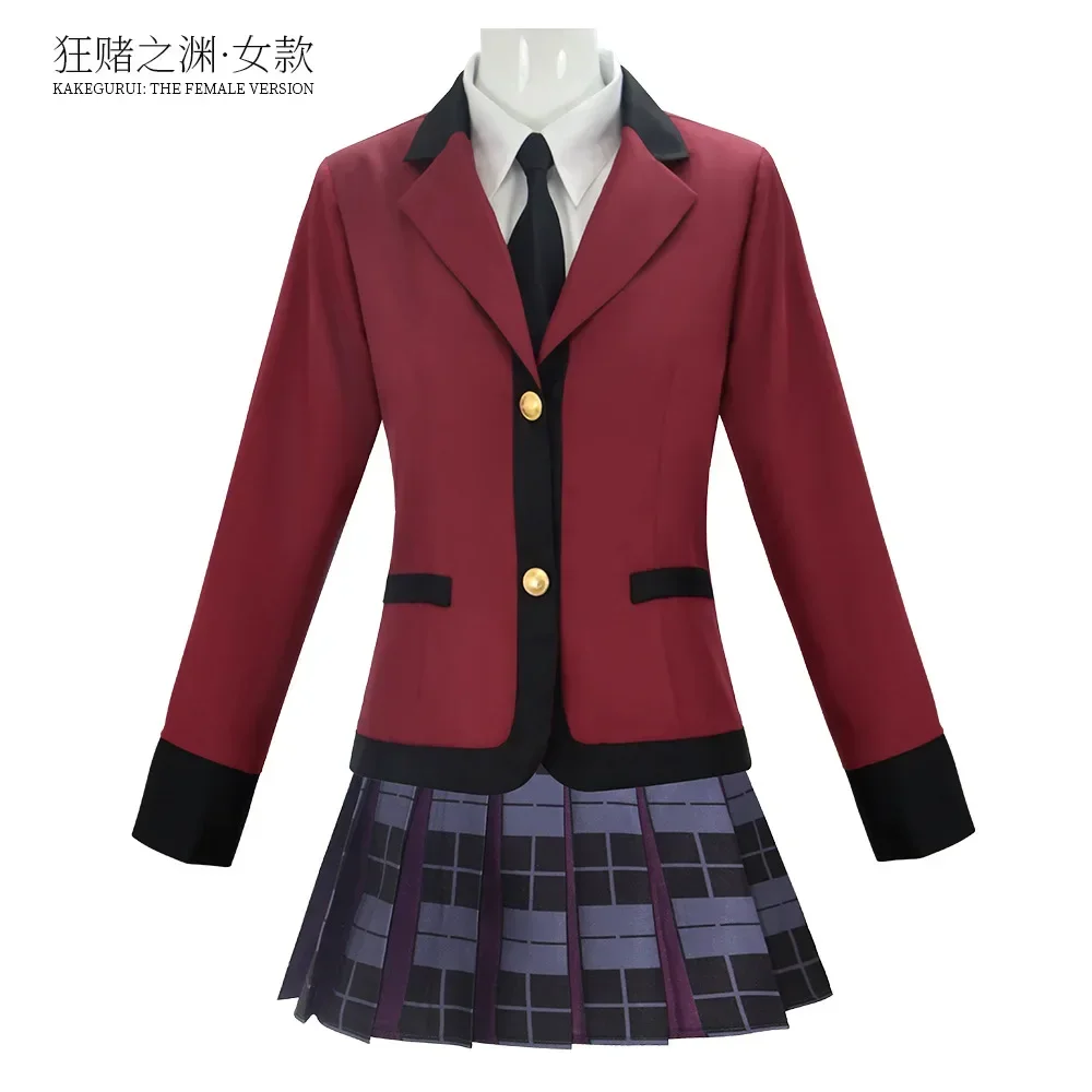 

Kakegurui Yumeko Jabami Cosplay Costume Women's Anime School Uniform Outfit Fancy Dress Party Role Play Game Halloween Costumes