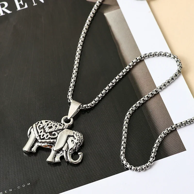 Thai elephant necklace for women, a symbol of good luck and fortune in Thailand, a wearing one of these necklaces