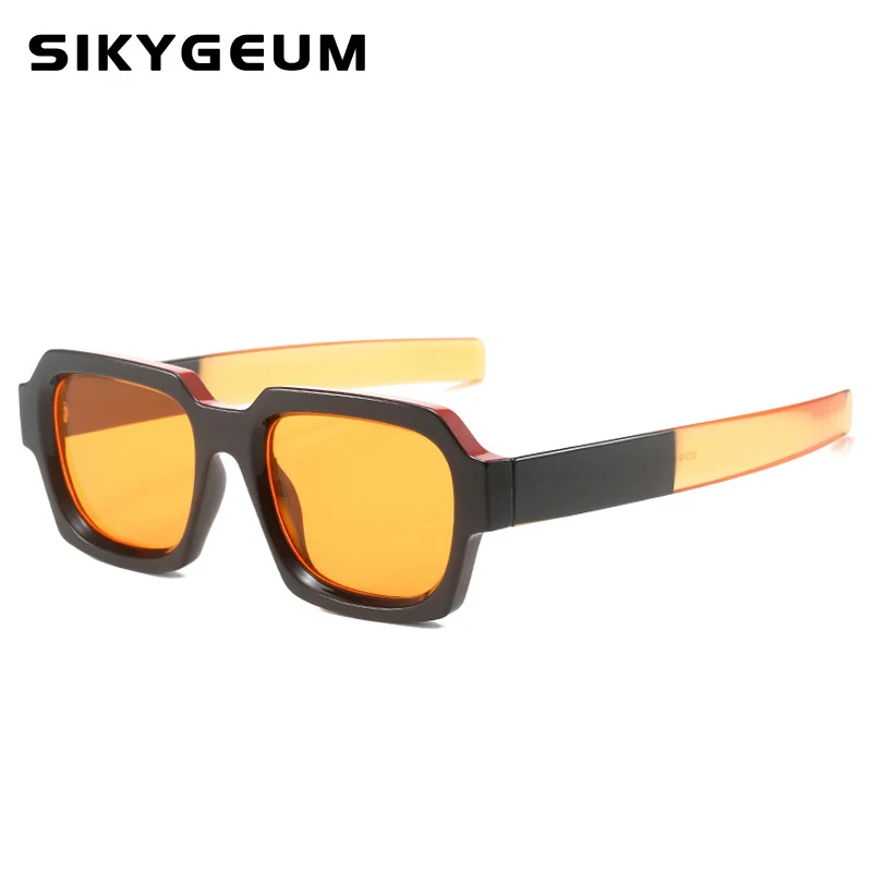 SIKYGEUM Retro Vierkante Zonnebril Vrouwen Merk Designer Reizen Zonnebril Nieuwe Kleurrijke Vrouwelijke Shades UV400 Mannelijke Gafas Oculos