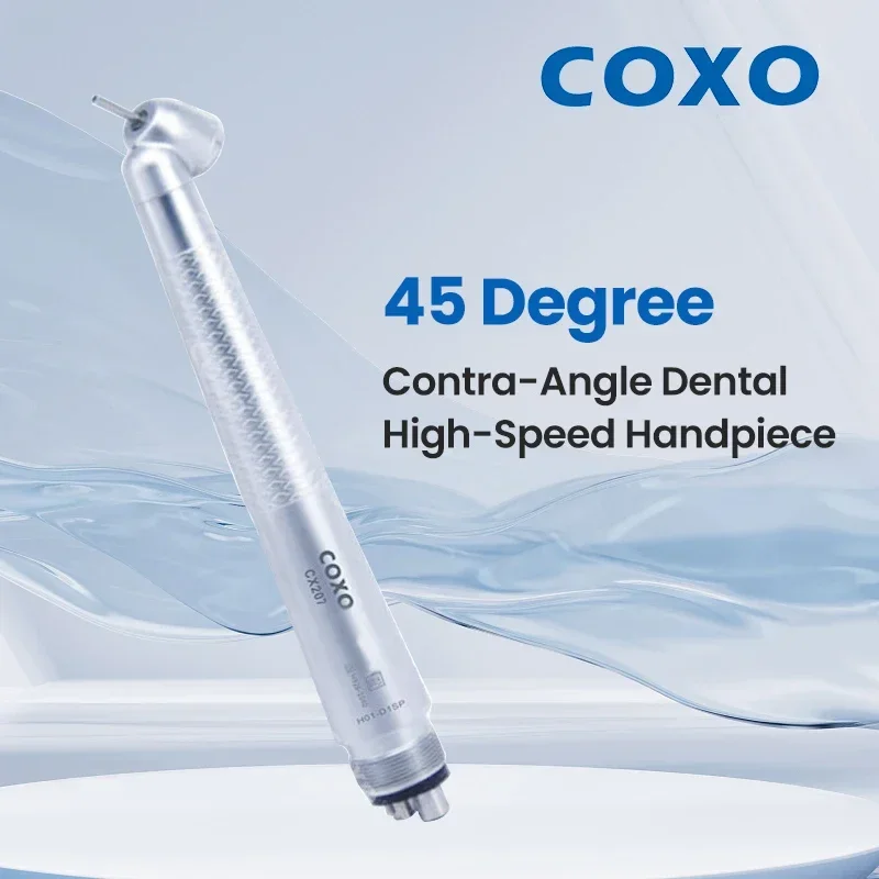 coxo-turbine-dentaire-cx207-a-contre-angle-de-45-°-piece-a-main-refroidissement-par-air-62-et-eau-spray-unique-pour-livres-et-blanchiment-des-dents