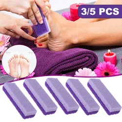 Piedra pómez para pies de 3/5 piezas, exfoliante duro para eliminar la piel muerta, doble cara, PU, reutilizable, herramienta Exfoliante para pedicura