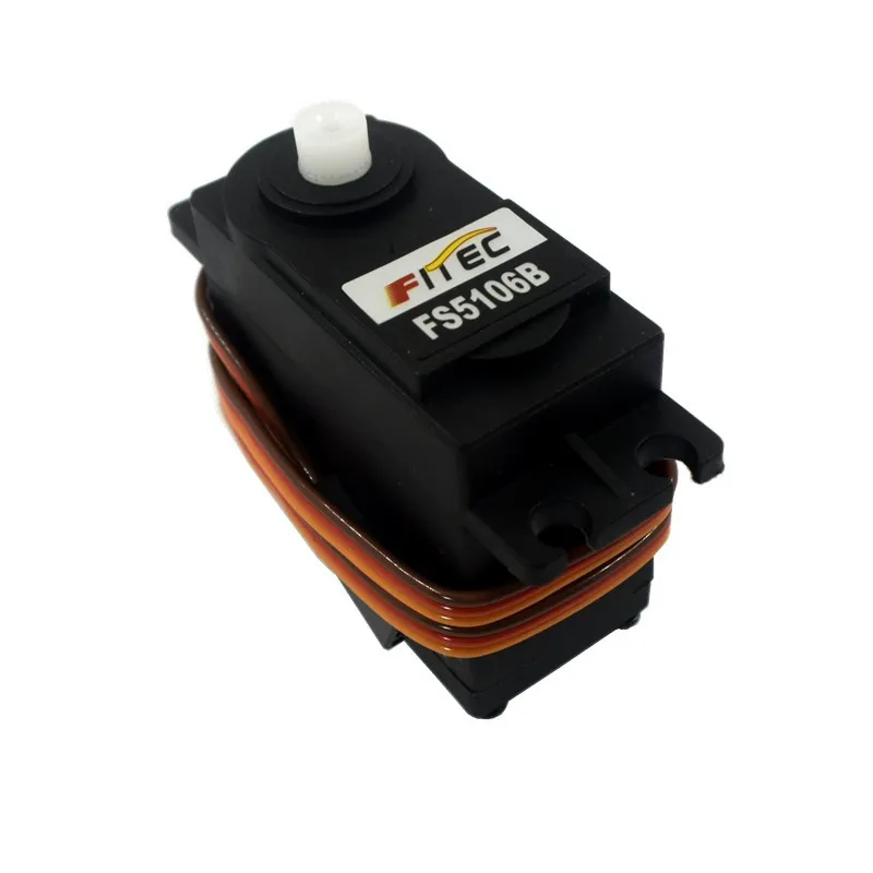 FS5106R Standard Analog 6kg Servo Motor 360 Degree Rotation Plastic Gear for RC Robot & Car Toys Remote Control Toy