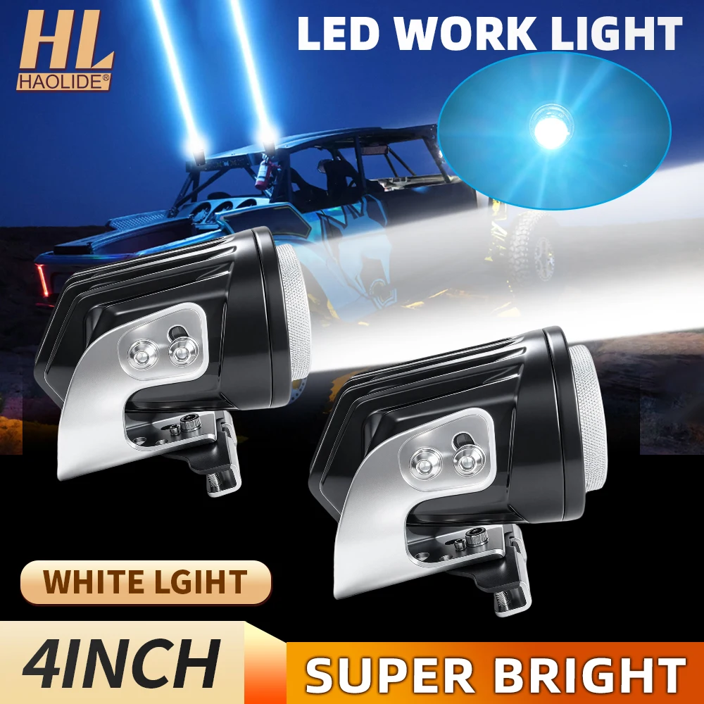 4 Inch LED Work Light Pods Super Bright Spot Beam LED Driving Lights IP68 Auxiliary Fog Lamp for UTV ATV Truck off-road use