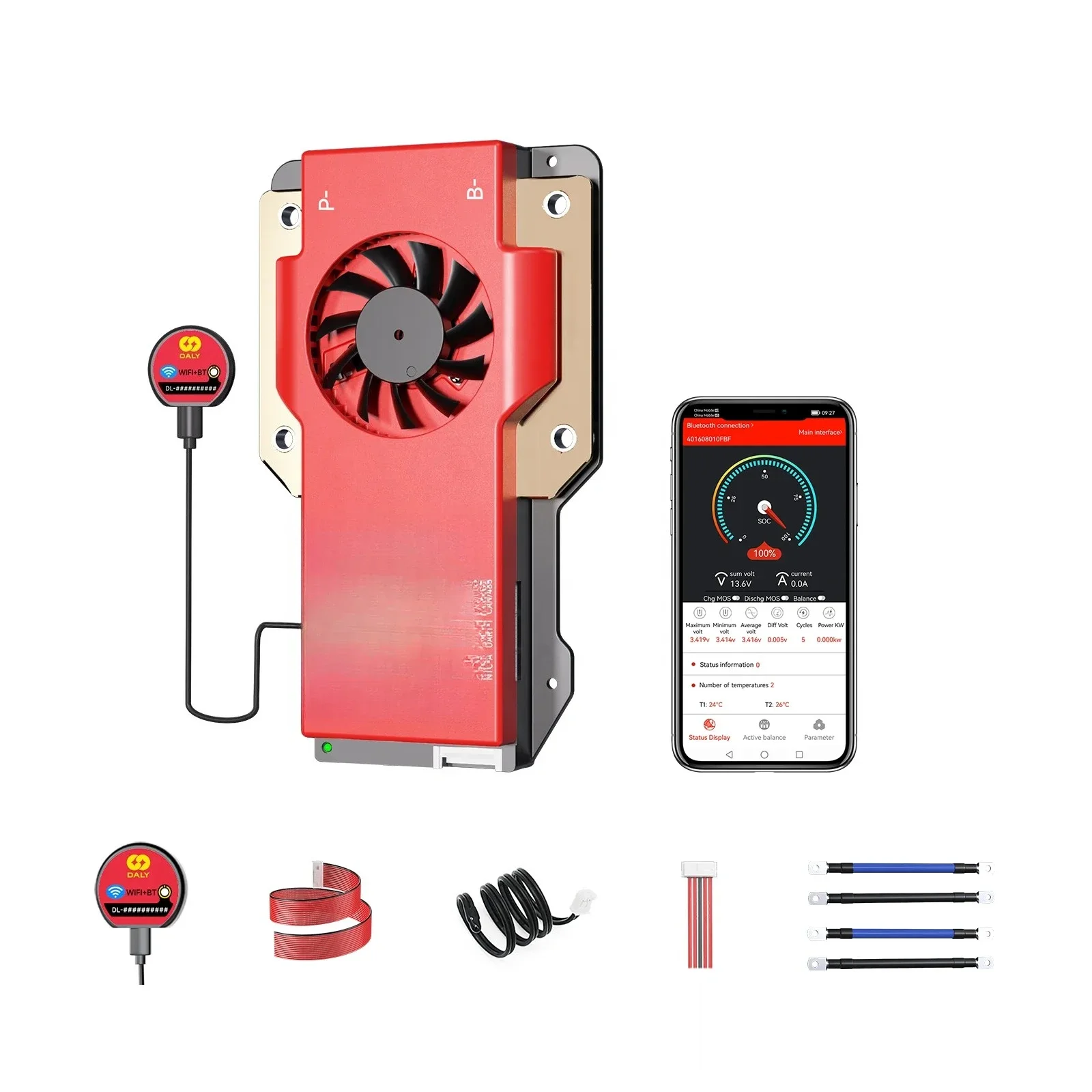 Smart BMS For 8S 24V LifePO4 BMS Lithium Battery Electric Scooter 8S 250A 18650 Battery Management System 24Volt BMS