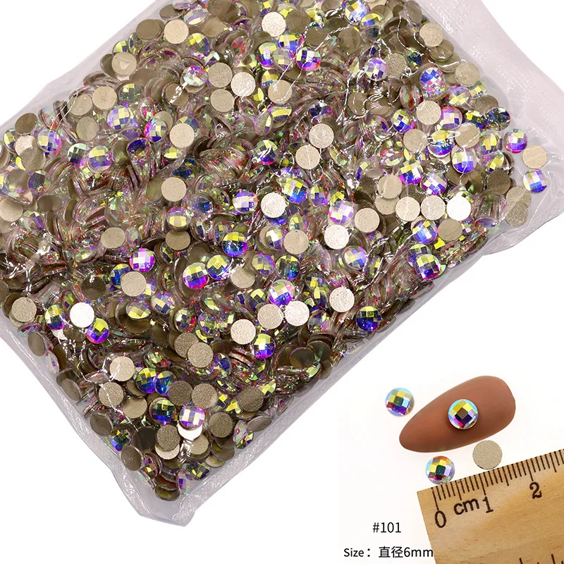 VDD 81-118 Großhandel 1440 Stück Glasrhinestones Kristall AB Flache Rückseite Glänzende Strass-Steine für DIY-Handwerk Nagelkunst-Zubehör – Detail 27