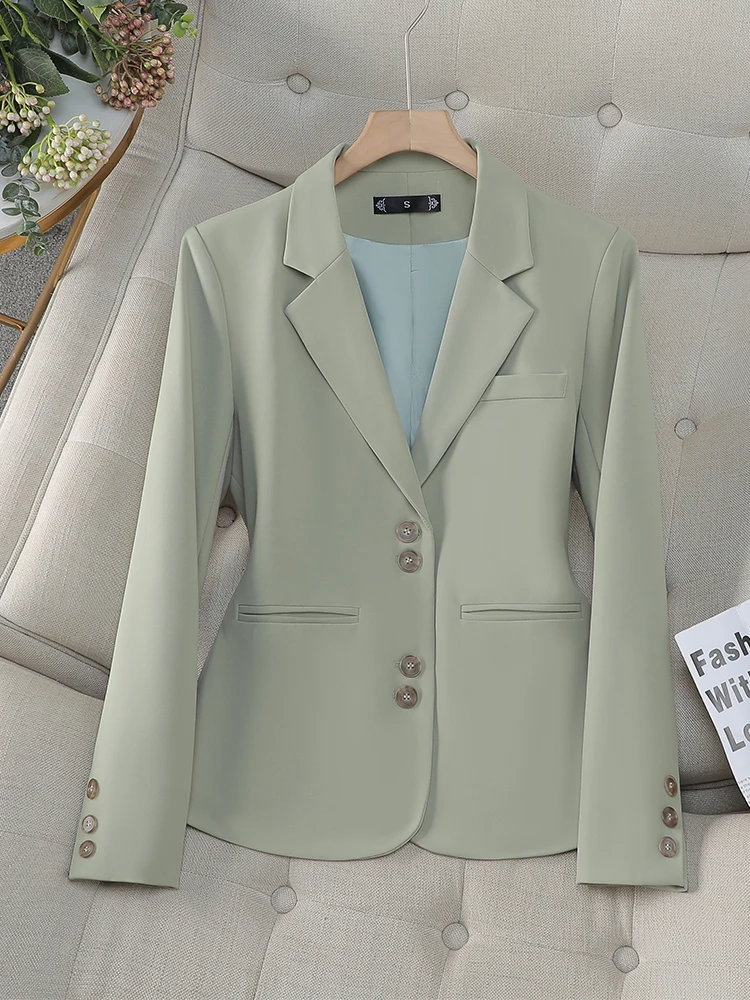 Moda donna formale Blazer donna verde albicocca nero viola manica lunga ufficio donna abbigliamento da lavoro giacca cappotto per l\'autunno inverno