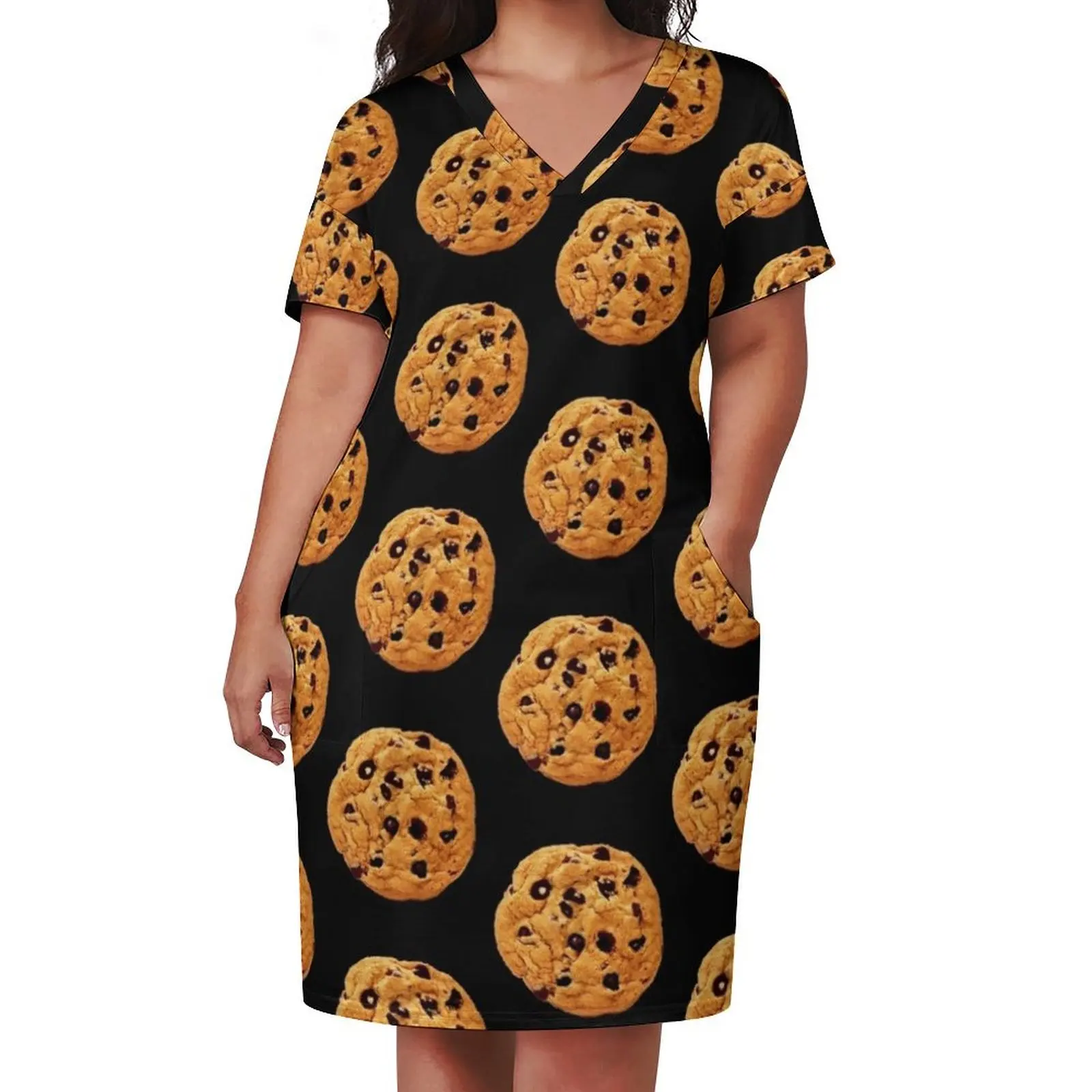 Cookie Costume Chocolate Chip Party Gift Idea Loose Pocket Dress Woman clothes prom dresses 2025