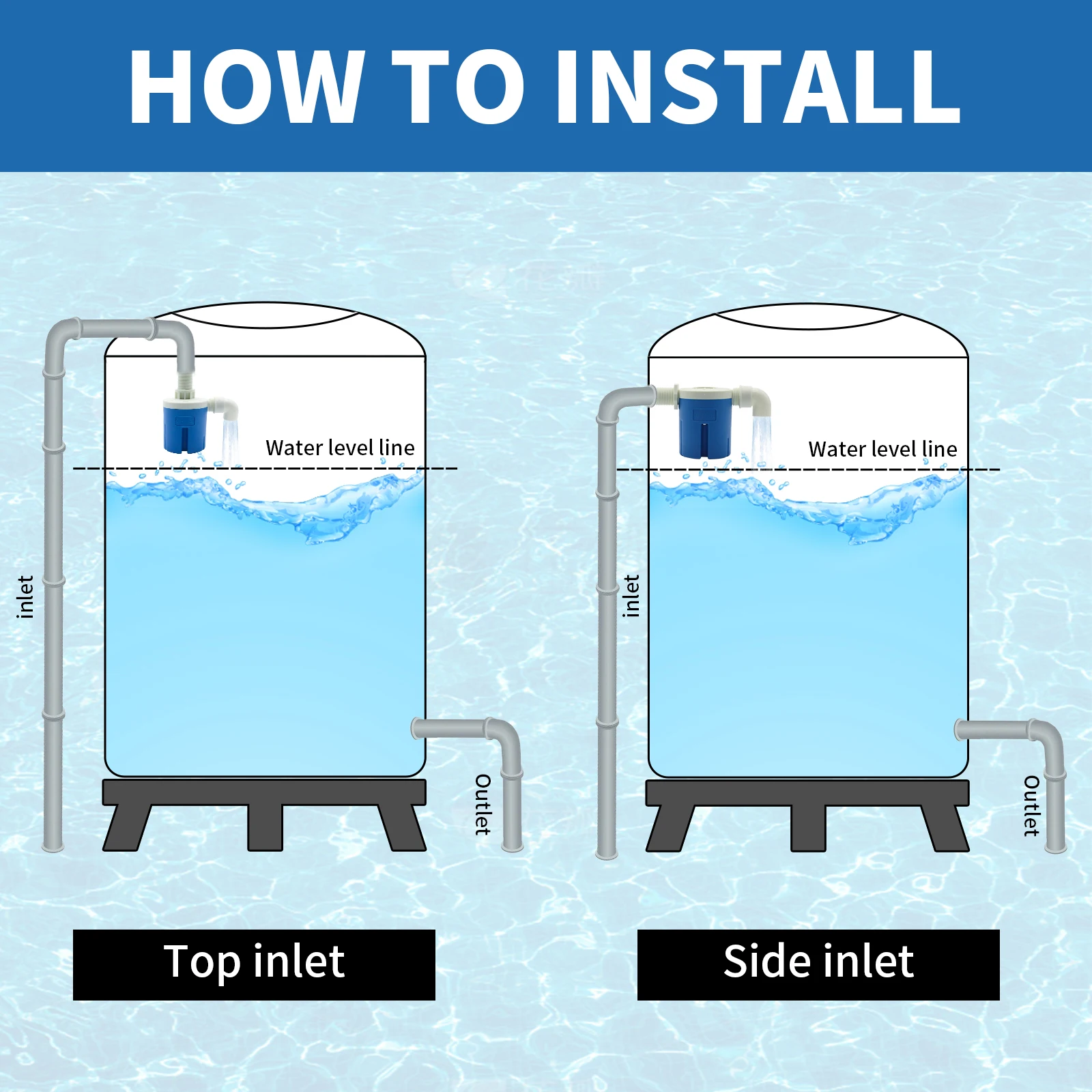 1 قطعة التلقائي صمام التحكم في مستوى المياه صمام الكرة الطافية خزان برج بركة تعويم التبديل صمام مدخل المياه التوقف التلقائي #3