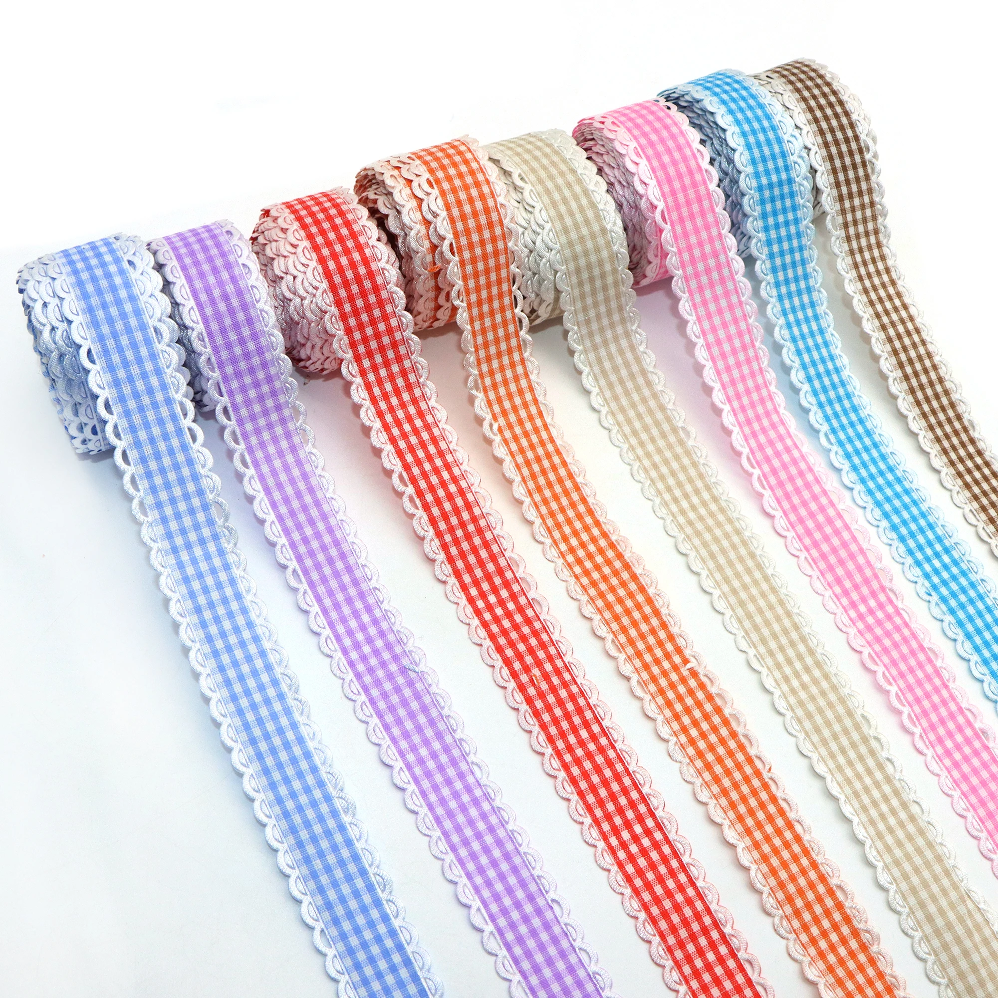 5 Yards 22mm/0.87inch Plaid Ribbon For Clothing Accessories Cake Gift Box Packaging DIY Bouquet Hair Accessories Bow,5Yc9248