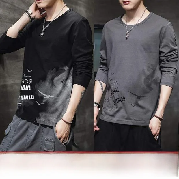 

Long Sleeve Men's T-shirt for Workwear Construction Site Office Labor Protection Automobile Repair Welding Work Uniform Top
