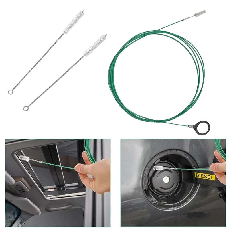 

HOT Tube Cleaning Tool 3m 5m Car Sunroof Drain Cleaning Brush Car Drain Hole Cleaner Flexible Drain Brush Long Pipe Cleaners