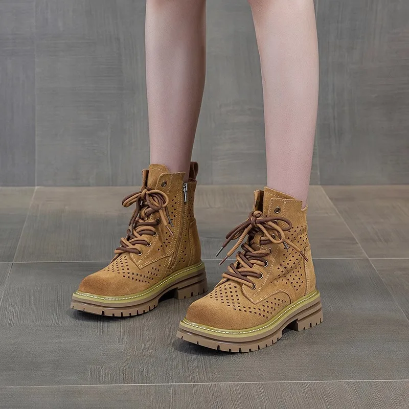 

Women's Vintage Western Cowboy Boots with Lace-Up Casual Rider Work Boots Halloween Festival Party Costume Role-Playing Shoes
