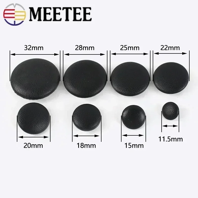 30Pcs Meetee 11-32mm Leather Bag Buttons DIY Sewing Clothing Accessories High-grade Windbreaker Coat Sofa Soft Button