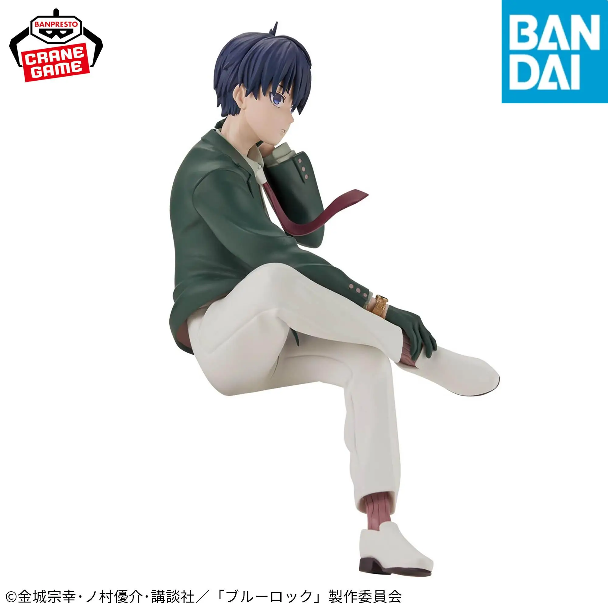 متوفر في المخزون بانداي الأصلي حقيقية الأزرق قفل الحلويات نكهة يوشي Isagi عمل الشكل أنيمي شخصية نموذج تمثال لعبة مهرجان هدية