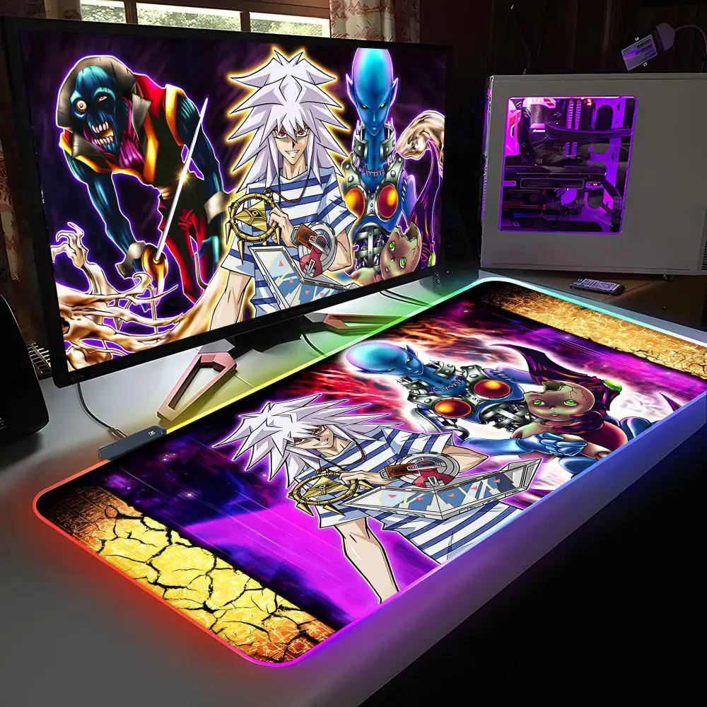 

Yugioh Yami Bakura коврик для мыши RGB резиновый компьютерный ноутбук официальная игра цветные киберспортивные эстетические красивые модные роскошные коврики