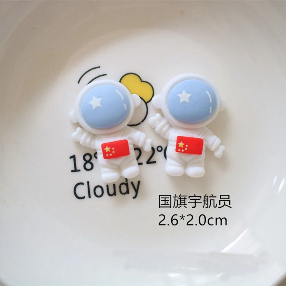 10Pcs Cute Resin Mini Cartoon Rocket Hair Accessories