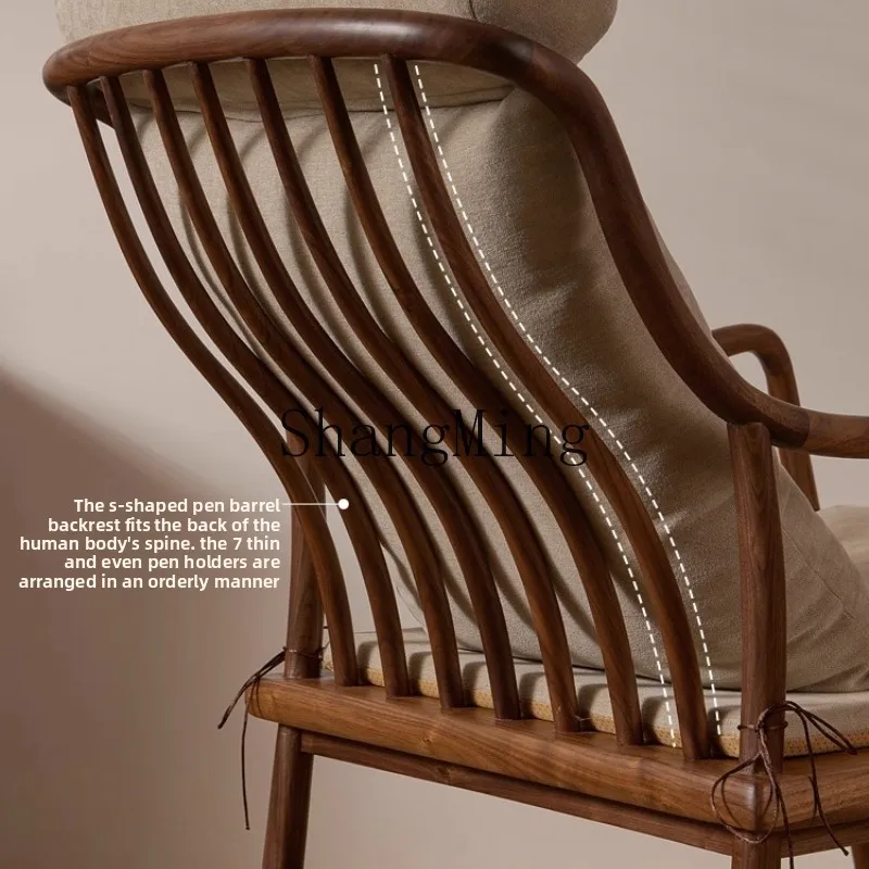 ZYY домашнее простое кресло-качалка из черного ореха для отдыха, антикварное кресло для гостиной