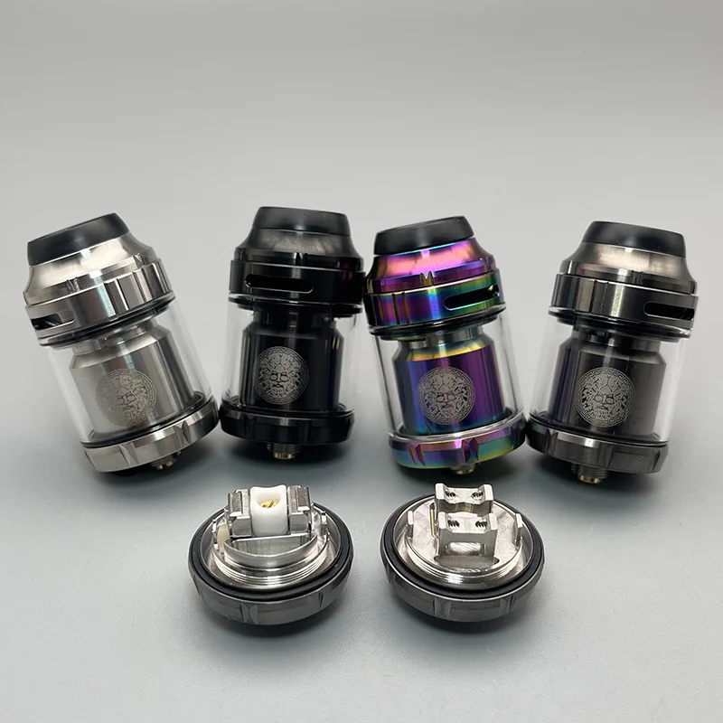 Zeus X RTA Zeus x Mesh RTA Tank 3,5/4,5ml Diâmetro 25mm Ni80 bobina dupla com deck de malha Atomizador reconstruível