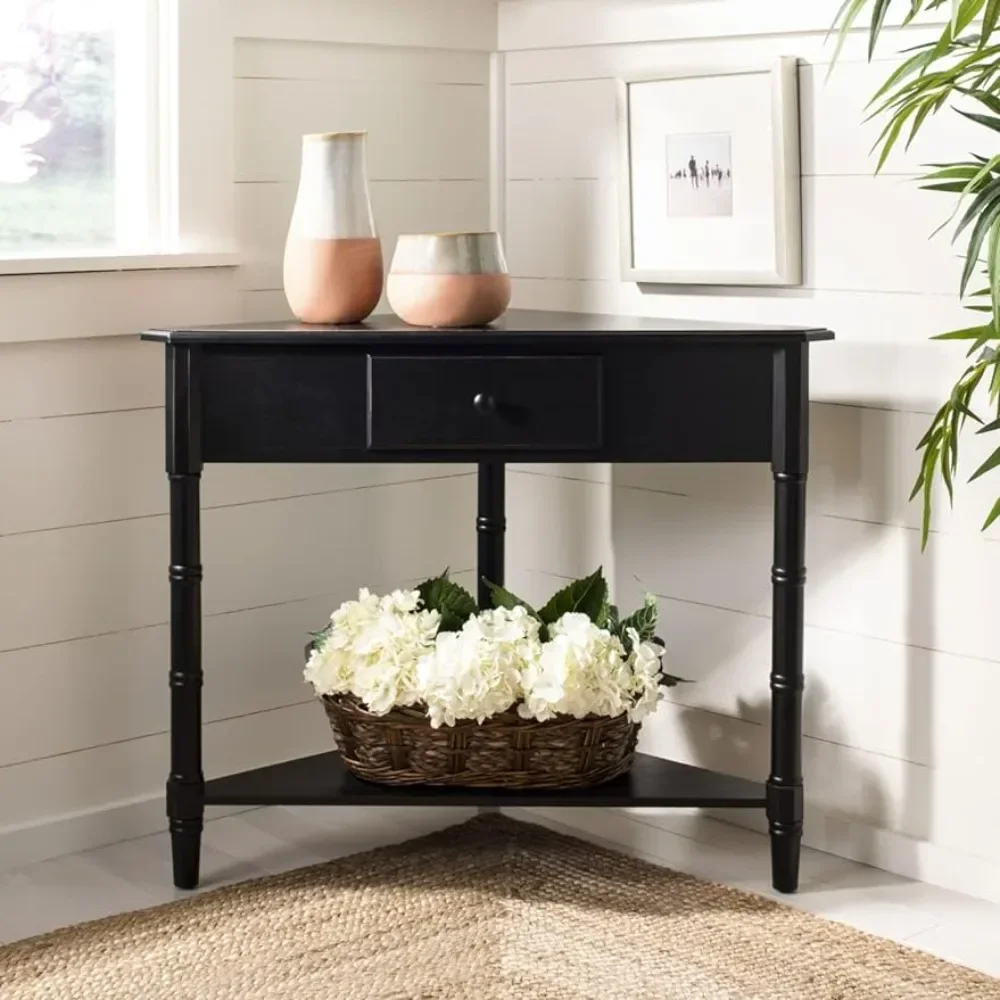 

Distressed Black Corner Table Freight Free Living Room Furniture Home