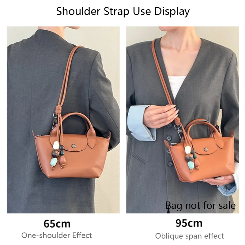 Beaded Shoulder Strap For Longchamp Xtra Mini Bag Cowhide Bag Strap Fashion Bag Belt Fashion Replacement Bag Accessories