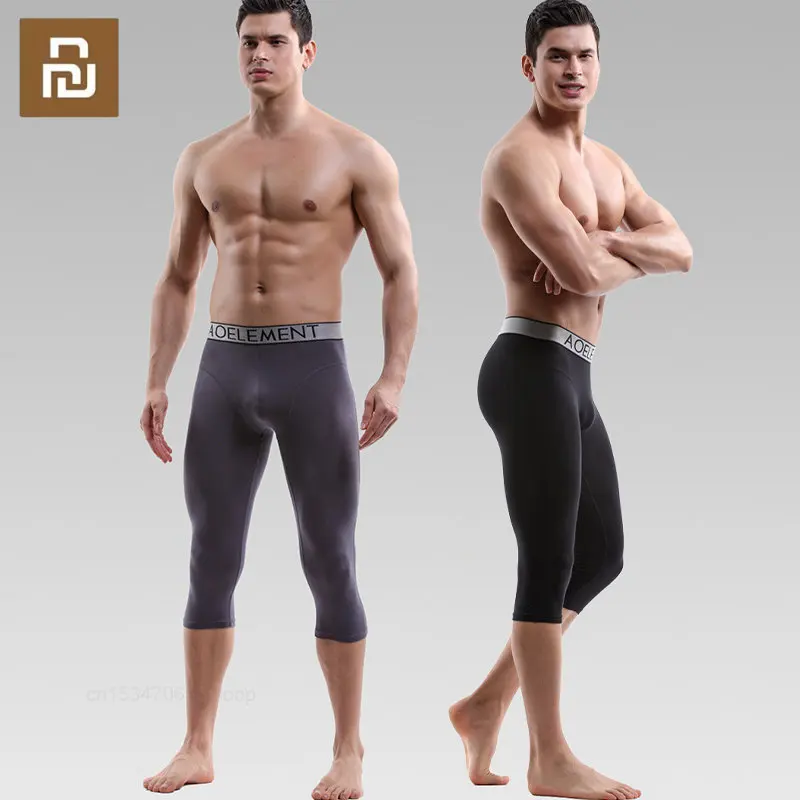 شاومي طويل الرجال الملاكم الملابس الداخلية الرجال مقاومة للاهتراء الساق الملابس الداخلية الرياضية اقتصاص السراويل مشروط رجل التجفيف السري...