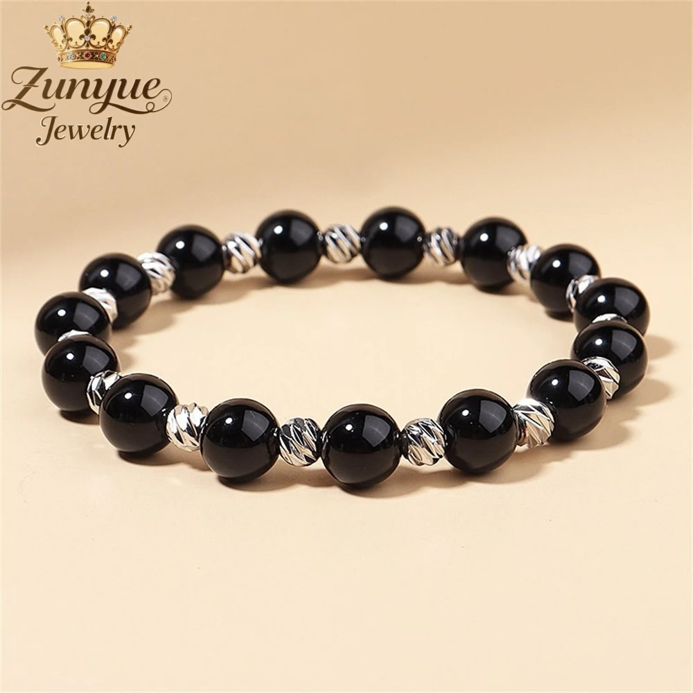 

Высококачественный браслет из натуральной обсидианной титановой стали, ювелирные изделия класса люкс, модные ювелирные изделия, подвески, изысканный популярный элегантный подарок