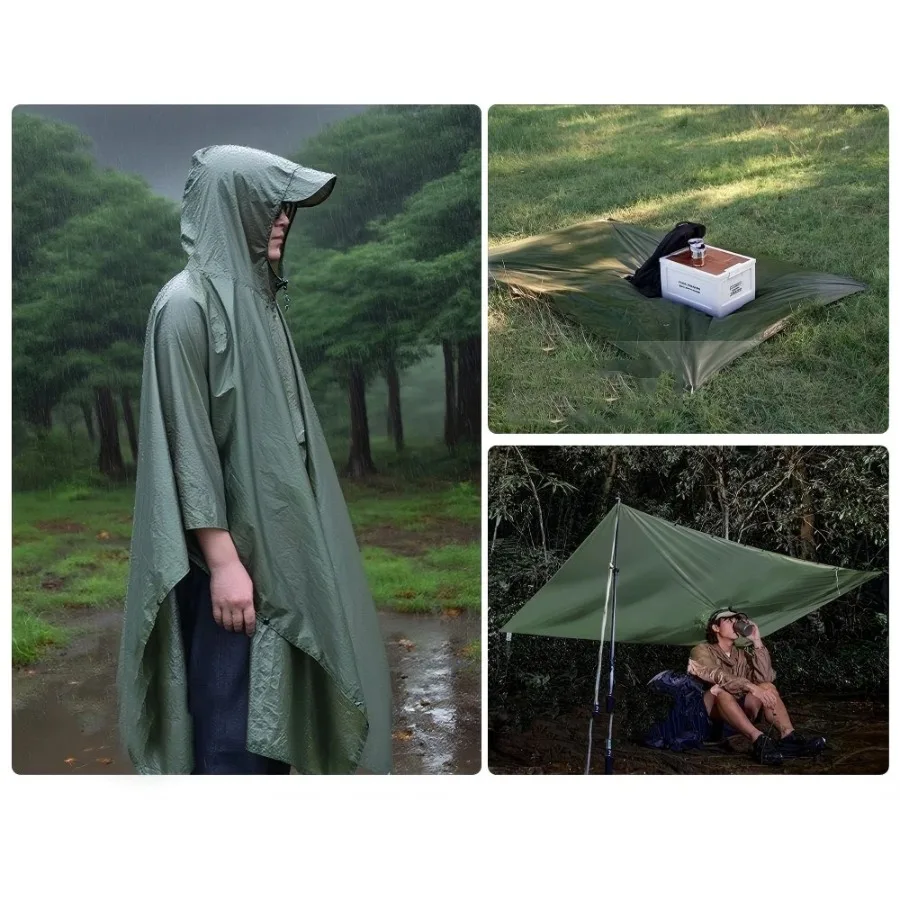 Lightweight Equipment Portable Cloak Raincoat Skyline Mat Multi Functional Outdoor Raincoat Integrated Hiking Camping