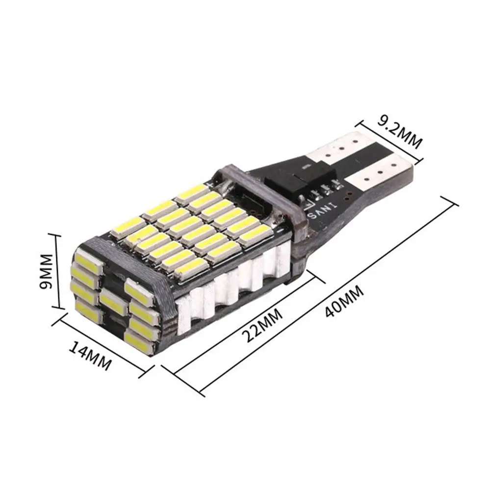 2pcs Super Bright 1200LM T15 LED Reversing Bulbs Super Bright White LED Bulb For Car Backup Reverse Light 912 921 T15 W16