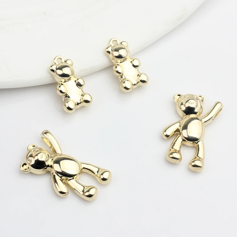 10pcs/lot Zinc Alloy Charms Cartoon Bear Charms For Diy Fashion Jewelry Earrings Making Finding Accessories