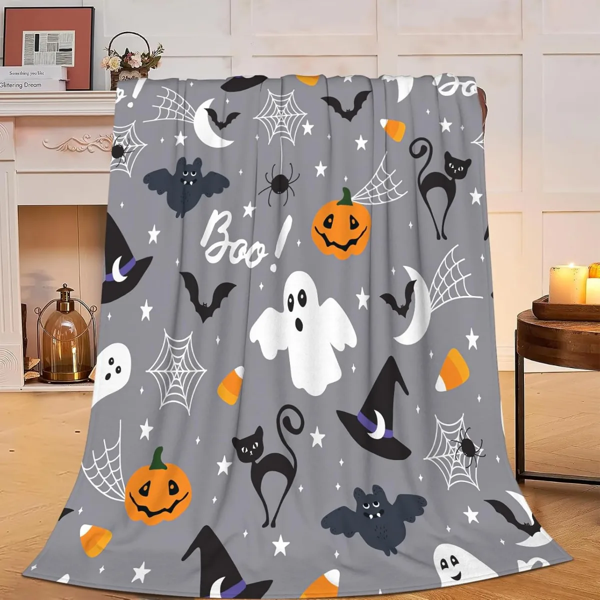 Halloween Blanket Super Soft Cozy Car Lightweight Plush Bedding Bed Decor Blanket Gifts for Boys Girls