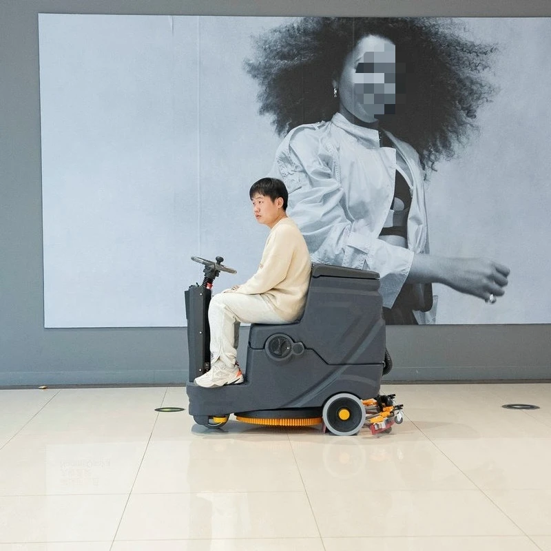 Ride on Scrubber Drier Driving Type Robot Scrubber Big Floor Cleaner Machine Electric Tile Scrubber