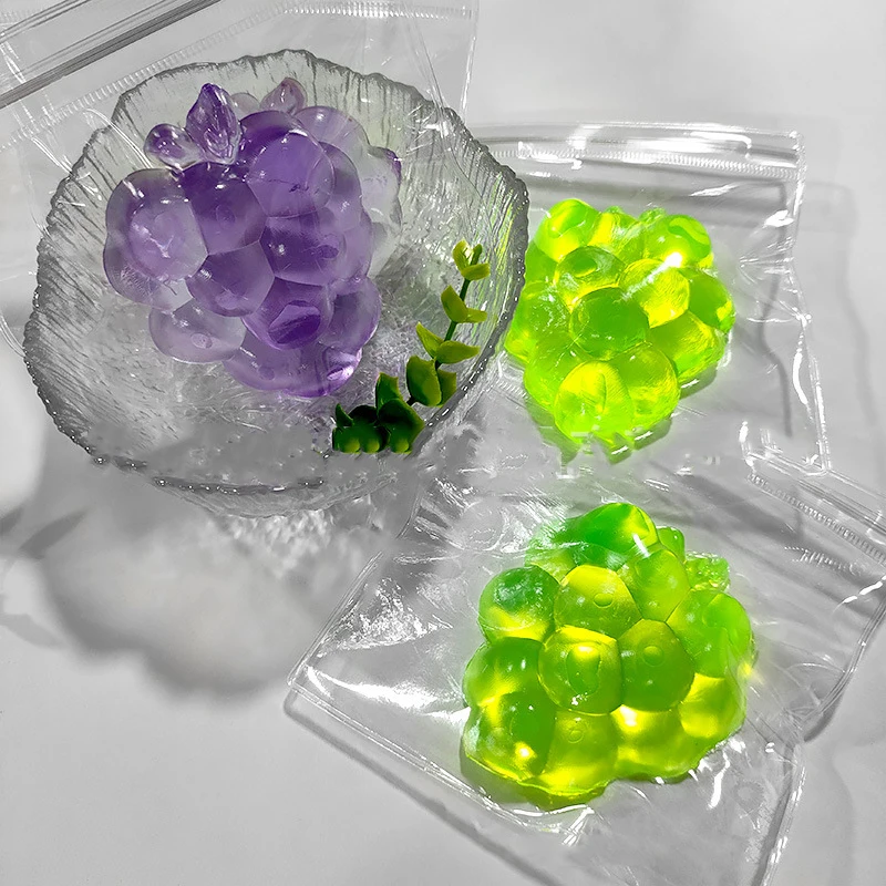 Neue Kristall Trauben Prise Squeeze Spielzeug Simulation Lebensmittel Obst Trauben Dekompression Vent Spielzeug Erwachsene Kinder Stress Relief Sensorischen Spielzeug
