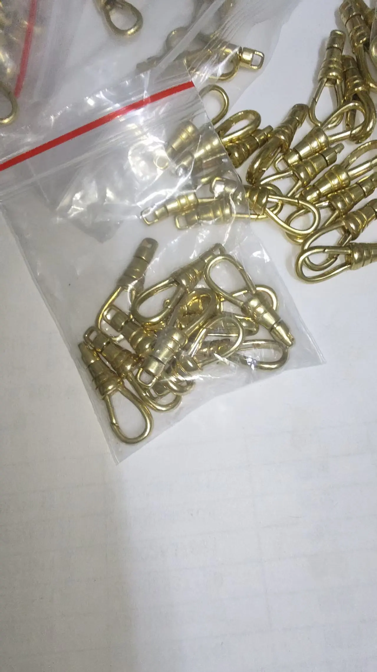 20 Packs 10pcs Small 1-Inch Solid Brass Buddha Necklace Swivel Clip Chain Spring Snap Hook Buckle DIY Jewelry Making Links